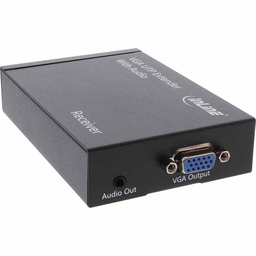 65016E VGA+AUDIO EXTENDER RECEIVER MAX 300m VIA UTP/STP NETWORK CABLE RJ45 INLINE
