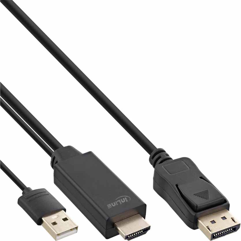 17162P 2m 4K HDMI TO DISPLAY PORT CONVERTER CABLE INLINE