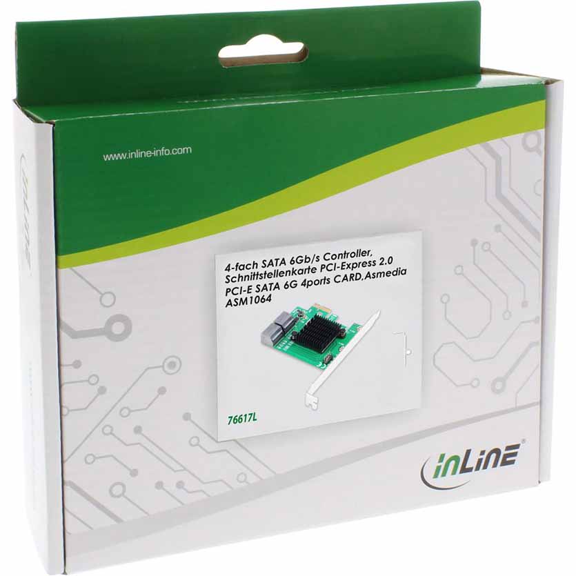 76617L PCIE CARD 2.0 SATA 4x 6GBS CONTROLLER INLINE