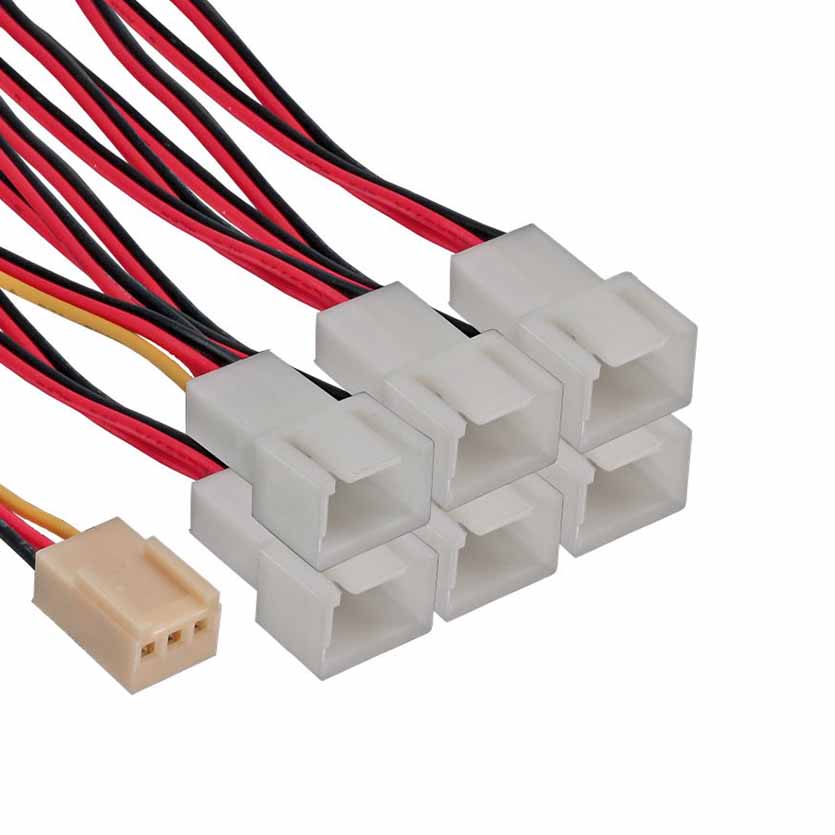 33436 FAN ADAPTER Y-CABLE 3-PIN MOLEX TO 6x 3-PIN F/M INLINE