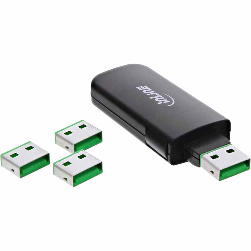 55723 USB PORT BLOCKER (1xKEY & 4xLOCKS) INLINE