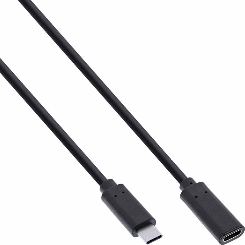 35774 1.5m USB-C M/F BLACK USB3.2 EXTENTION CABLE INLINE