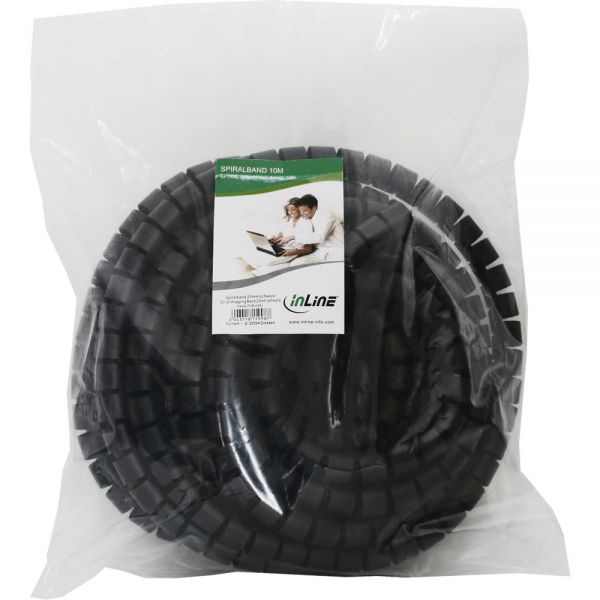 59947T 10m SPIRAL WRAPPING BAND 20mm BLACK, INLINE