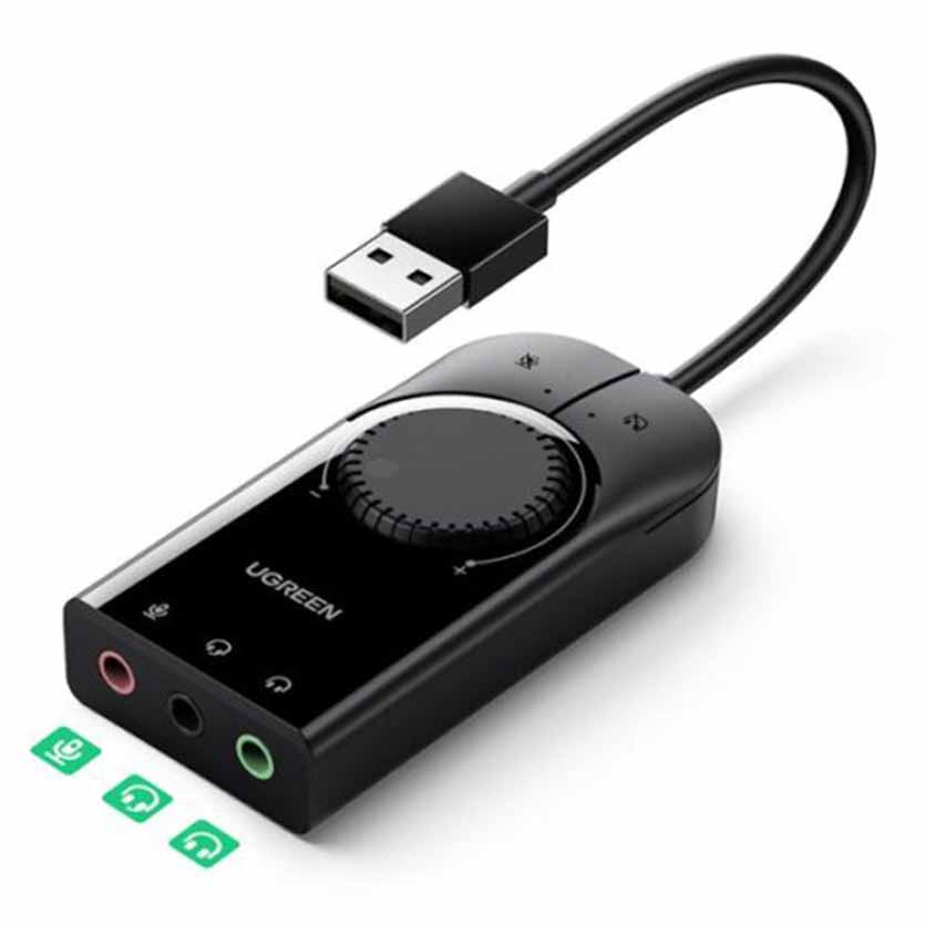 40964 SOUND CARD USB2.0 BLACK UGREEN