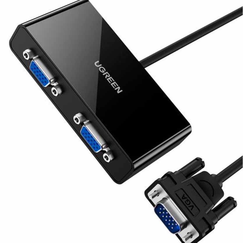 20918 VGA SPLITTER 1PC TO 2 MONITORS 1920×1440 60Hz UGREEN