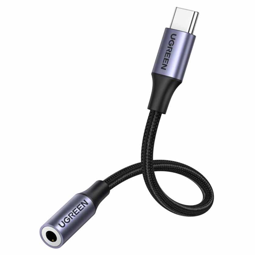 30632 USB TYPE- C TO 3.5mm F AUDIO ADAPTOR BLACK UGREEN