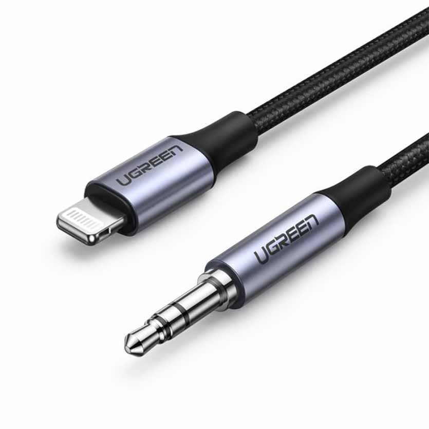 70509 1M CABLE LIGHTNING i6 MFI TO 3.5mm M AUDIO UGREEN