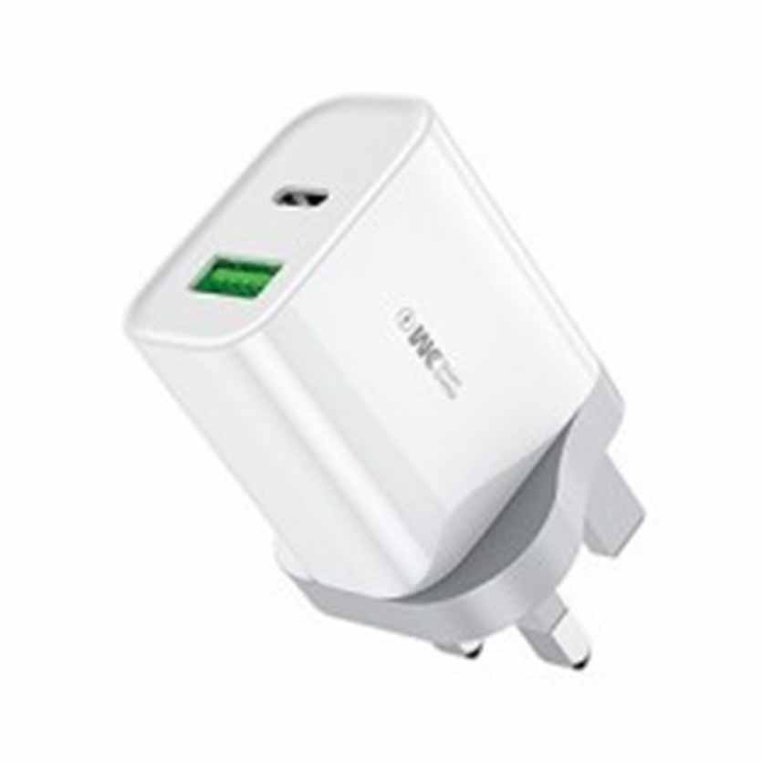 WP-U53 FAST CHARGER PD USB & TYPE-C PORTS 20W WHITE WK
