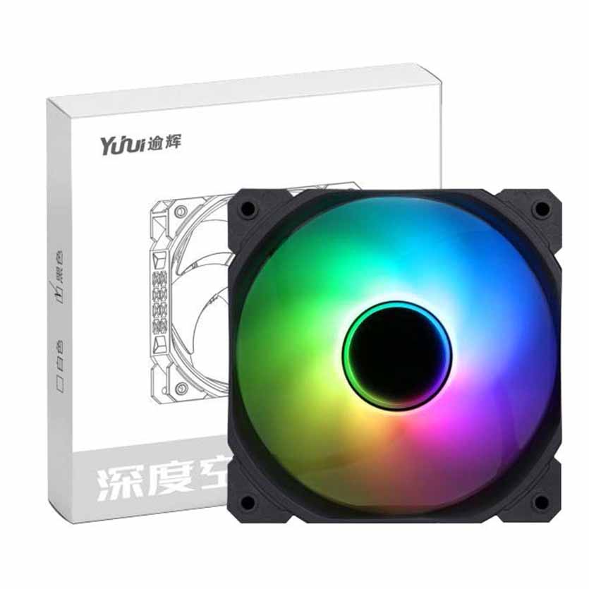 FRGB-BK 120mm BLACK FAN FIXED RAINBOW INFINITY MIRROR SAMA