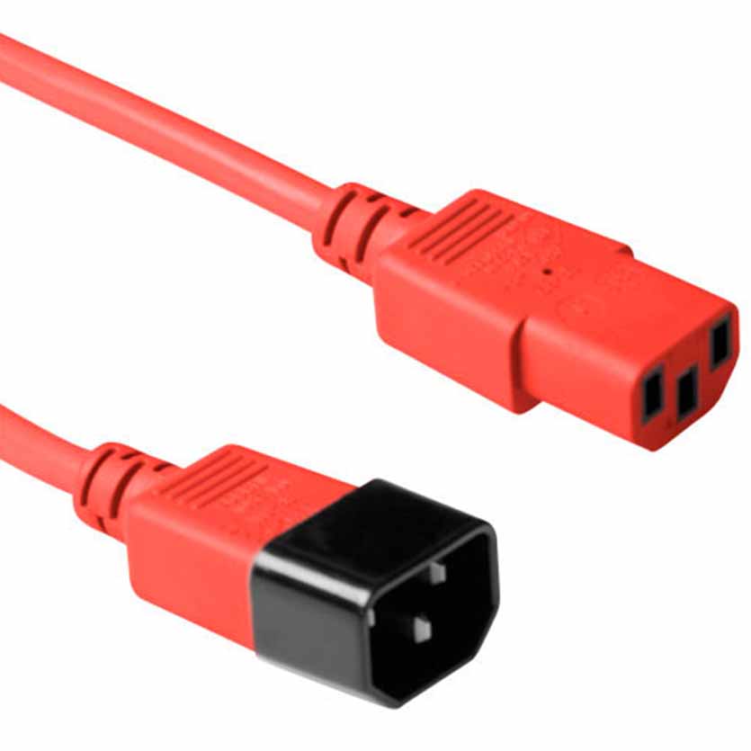 AK5105 1.20m C13 TO C14 POWER EXTENTION CABLE RED ACT
