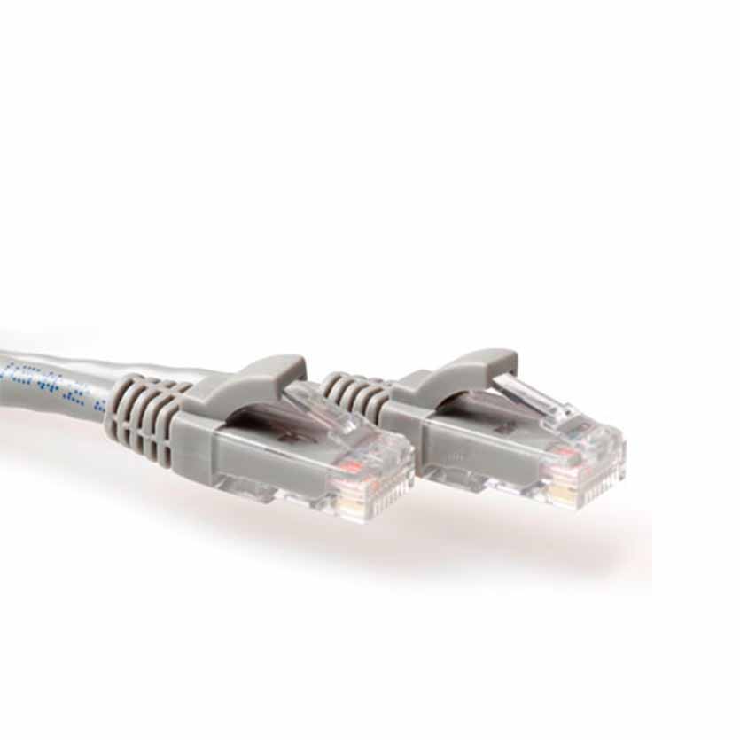 IB3052 0,25m Cat6A GREY U/UTP PATCH CBL SNAGLESS W/RJ45 CONNECTORS ACT