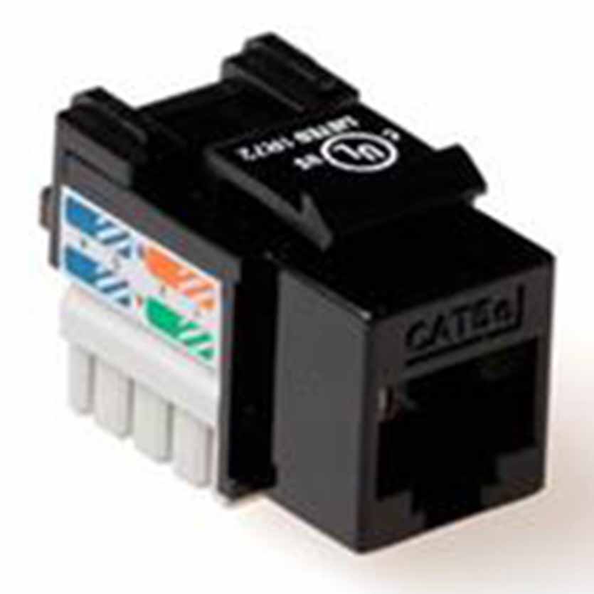 TD6014 KEYSTONE JACK CAT6 UNSHIELDED BLACK ACT