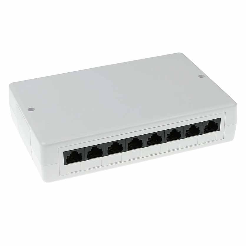 FA6000 8PORTS CAT6 SURFACE MOUNTED BOX PATCH PANEL UNSHIELDED ACT