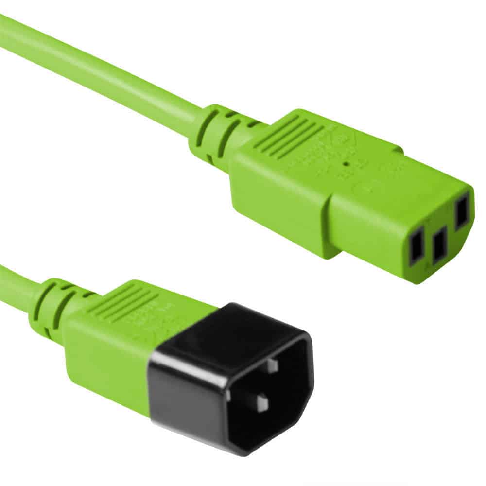 AK5113 1.20m C13 TO C14 POWER EXTENTION CABLE GREEN ACT