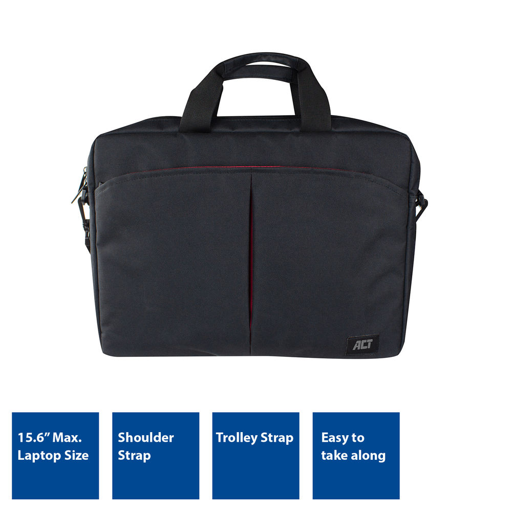 AC8505 15″ TO 16.1″ N/B SHOULDER BAG BLACK ACT