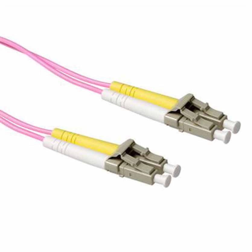 RL9700 0.5m FIBER PATCH CABLE LC/LC CONNECTORS MULTIMODE OM4 50/125 DUPLEX LSZH ACT
