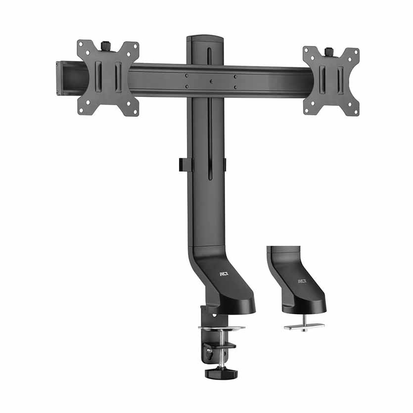 AC8322 DUAL MONITOR DESK MOUNT, 10-27″,QUICK HEIGHT ADJ, MAX.7KG ACT