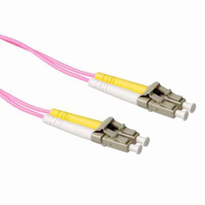 RL9703 3m FIBER PATCH CABLE LC/LC CONNECTORS MULTIMODE OM4 50/125 DUPLEX LSZH ACT