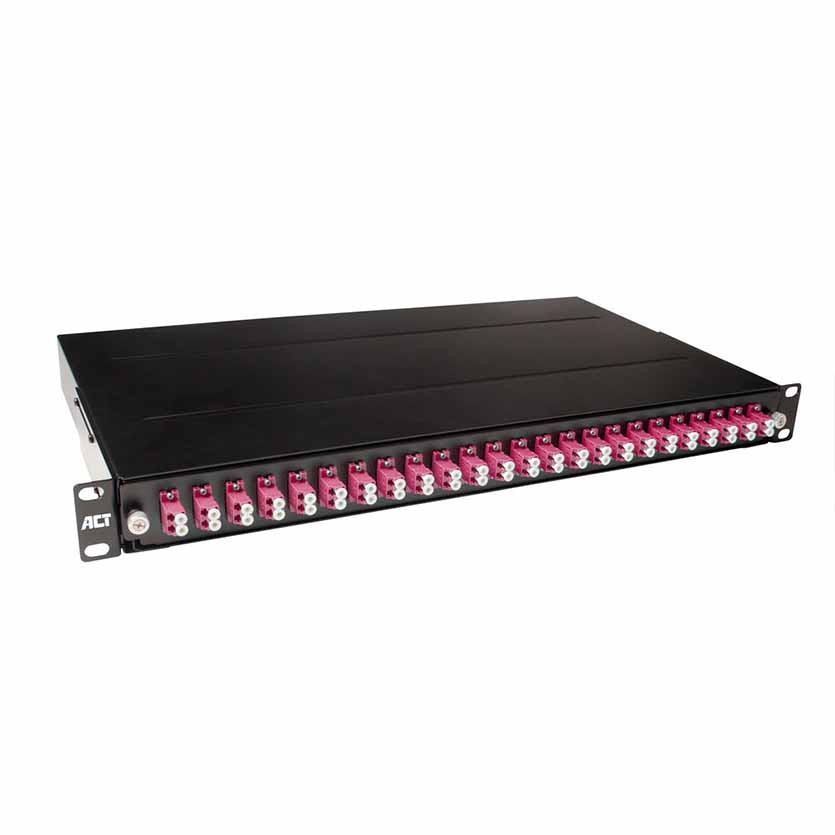 FA2040 24PORTS FIBER PATCH PANEL DUPLEX LC MULTIMODE OM4, ACT