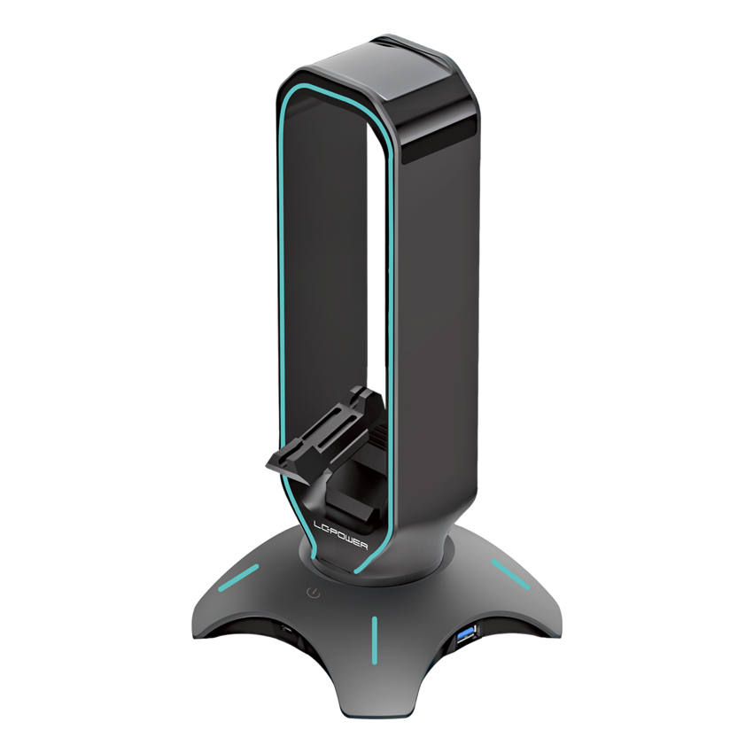 LC-HUB-HEAD-BUNGEE USB HUB & HEADPHONE HOLDER LC-POWER
