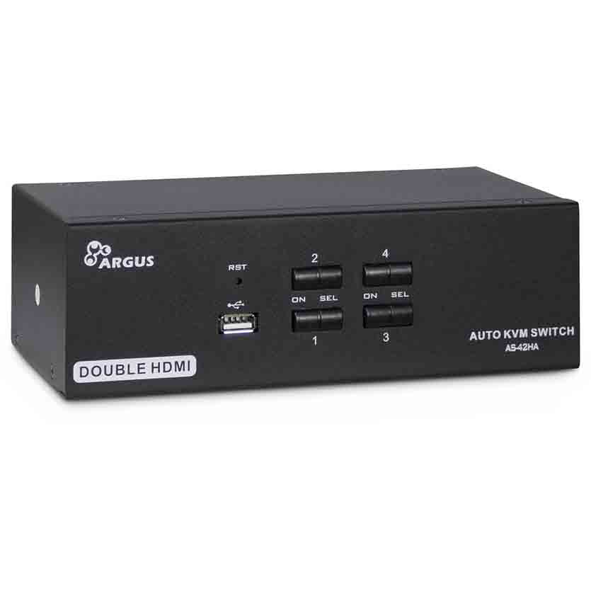 AS-42HA 4port IPC KVM SWITCH HDMI METAL ARGUS