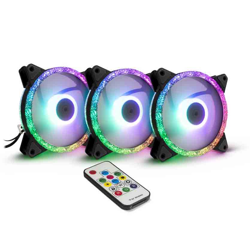 RS-07 KIT – FAN SET 3x 120mm ARGB RF ARGUS