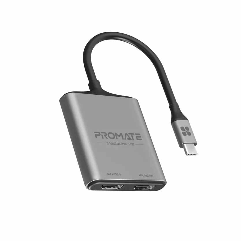 MEDIALINK-H2 4K HIGH DEFINITION USB-C TO DUAL HDMI ADAPTER PROMATE