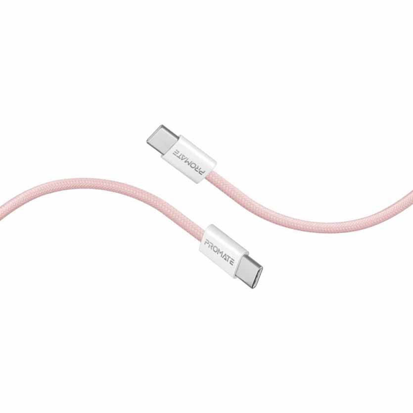 ECOLINE-CC120.PINK 1.2m CABLE USB-C 60W DATA SYNC & CHARGE PROMATE