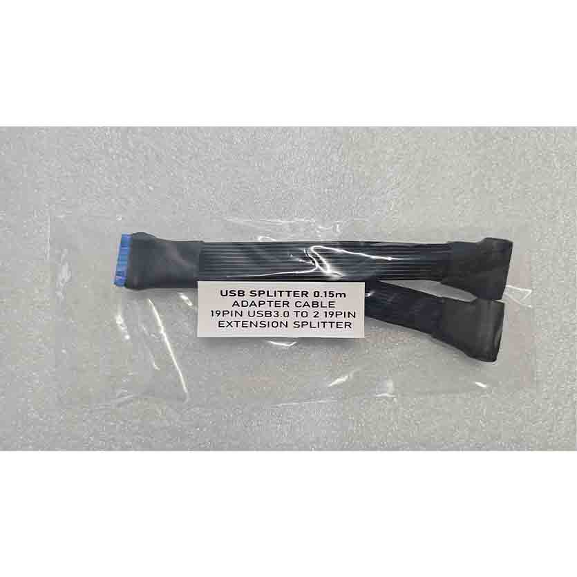 USB3.0 INTERNAL SPLITTER 0.15m ADAPTER CABLE 19PIN USB3.0 TO 2 19PIN EXTENSION SPLITTER