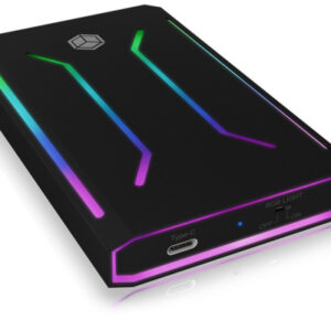 IB-G226L-C31 RGB ILLUMINATED TYPE-C ALUMINIUM ENCLOSURE FOR 2.5″ SSD ICYBOX