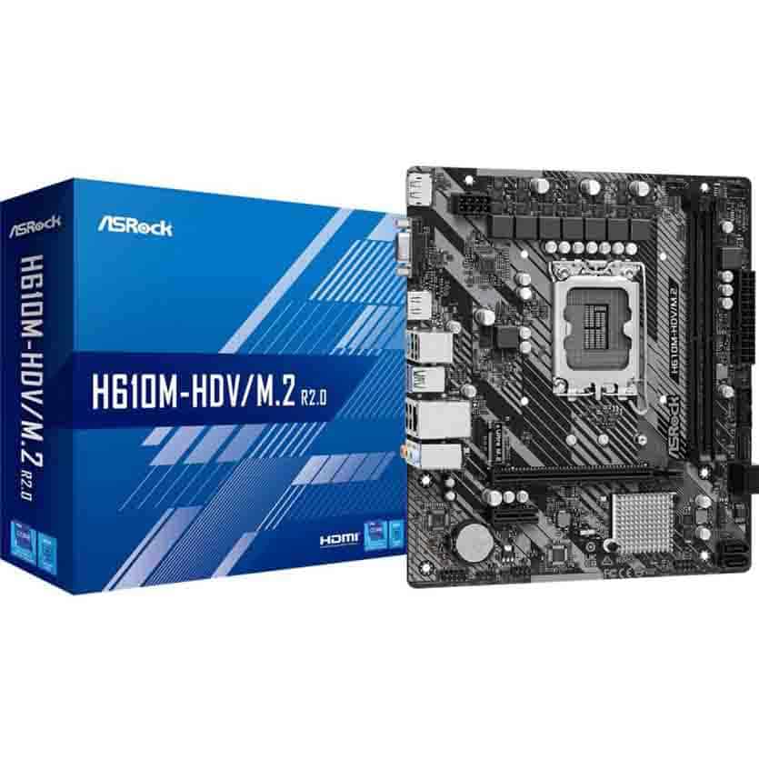 H610M-HDV/M.2 R2.0 DDR4 MOTHERBOARD mATX 1700 ASROCK