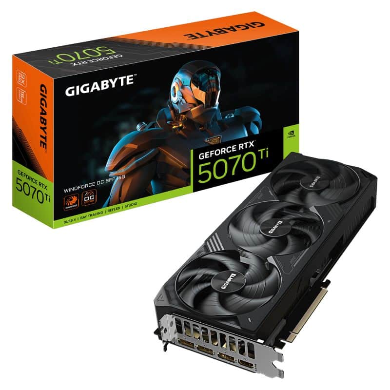 RTX 5070Ti WINDFORCE OC SFF 16GB GDDR7 3 FAN GRAPHICS CARD GIGABYTE