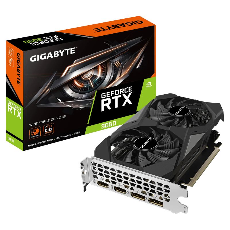 RTX 3050 WINDFORCE OC V2 6GB GDDR6 GEFORCE GRAPHICS CARD GIGABYTE