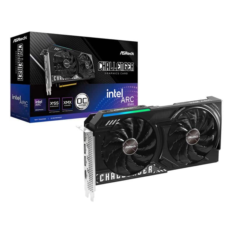 B580 ARC CHALLENGER 12GB OC GDDR6 GRAPHICS CARD ASROCK