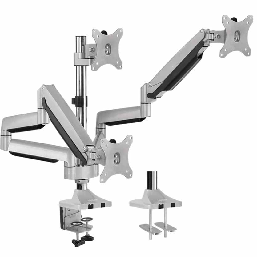 BP0052 TRIPLE MONITOR DESK MOUNT, 13-32″, MAX.7KG ADJ 90 LOGILINK