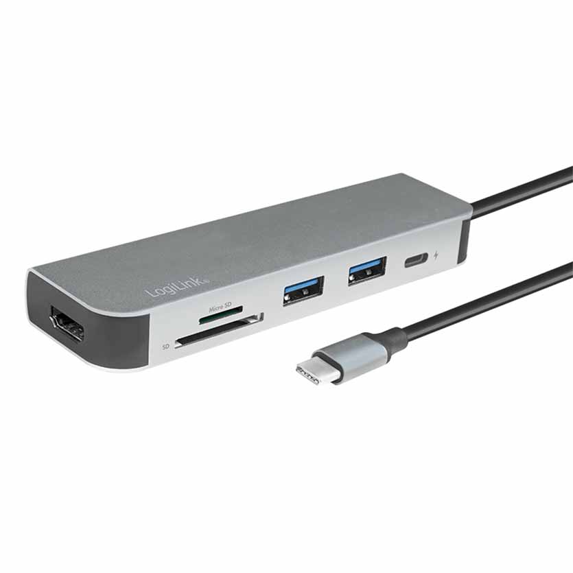 UA0343 DOCKING STATION GEN1 USB3.2,USB-C 6-PORT, PD LOGILINK