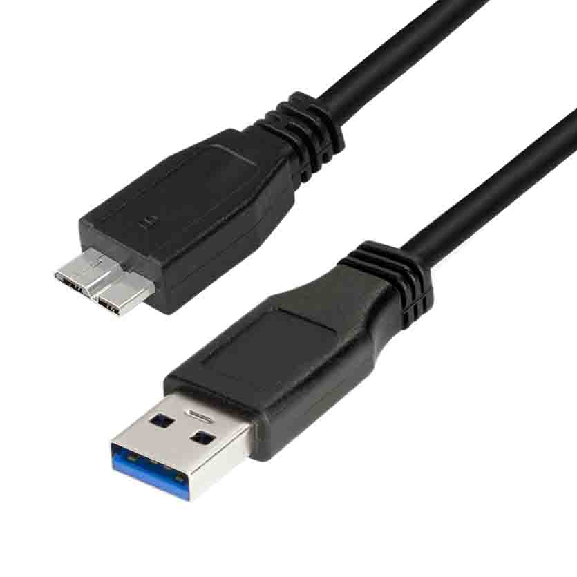 CU0037 0.6m USB 3.0 CABLE, USB-A/M to MICRO-USB/M, BLACK, LOGILINK