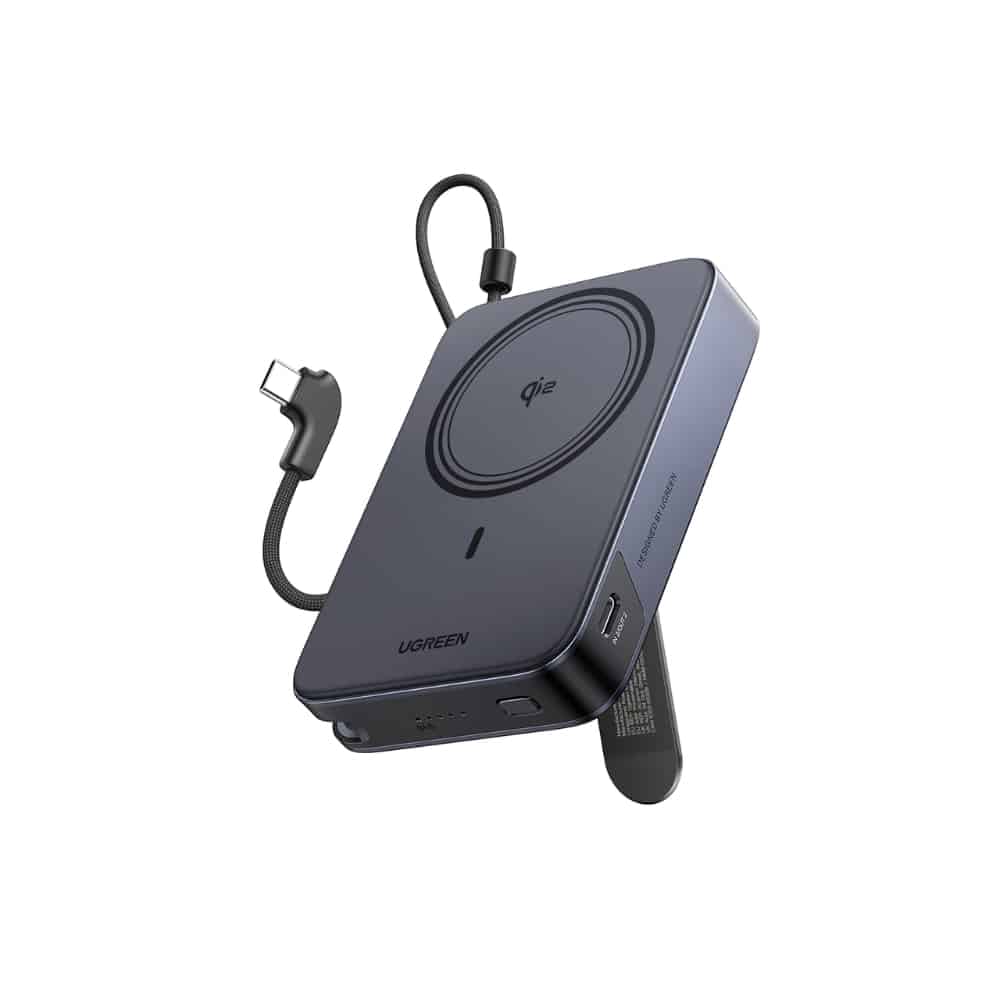 65176B/PB568 POWERBANK 10000mAh 30W QI2W/WIRELESS MAGNETIC CHARGING & USB-C CABLE GRAY UGREEN