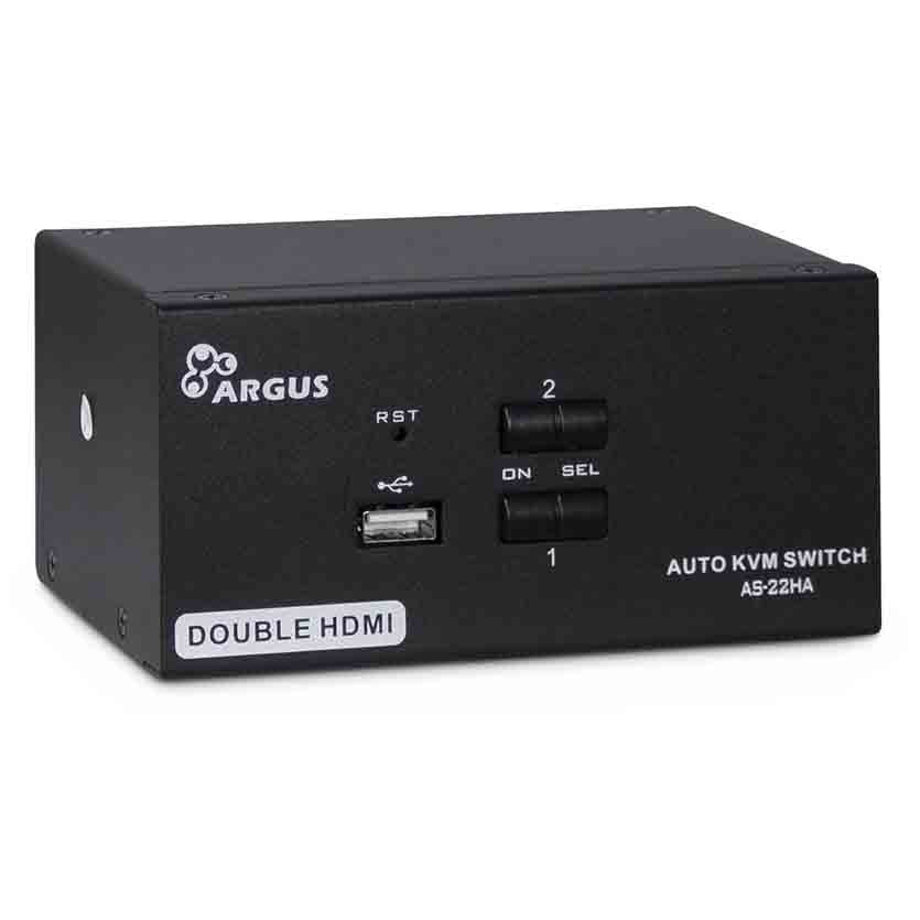 AS-22HA 2port IPC KVM SWITCH HDMI METAL ARGUS
