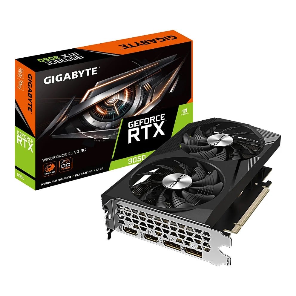 RTX 3050 WINDFORCE OC V2 8GB GDDR6 GEFORCE GRAPHICS CARD GIGABYTE