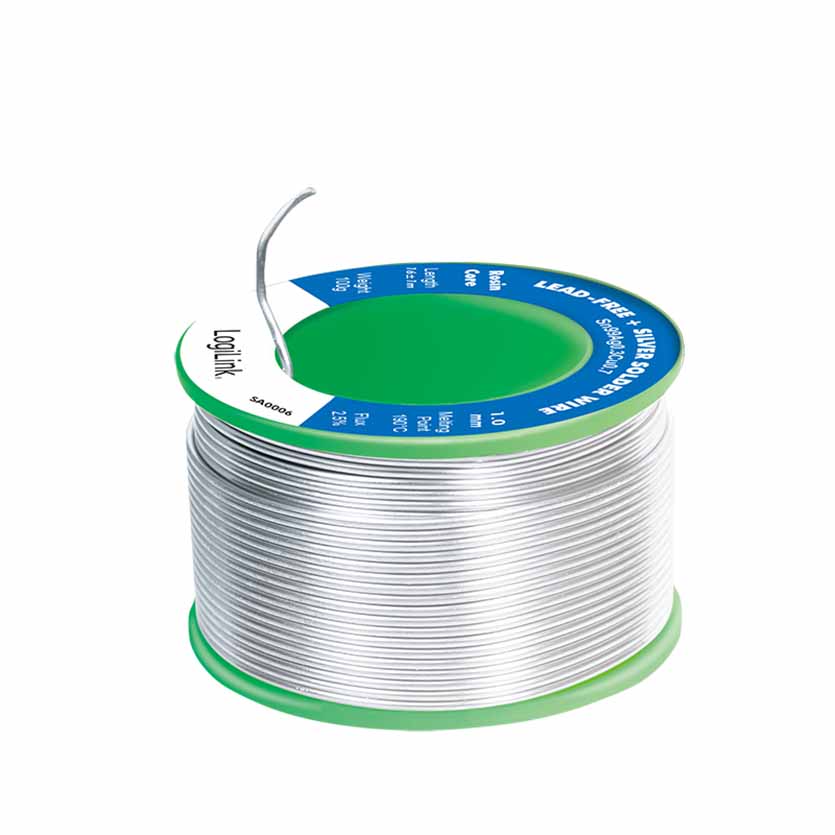 SA0006 SOLDER WIRE 1mm 0,7% COPPER 100G REEL LOGILINK