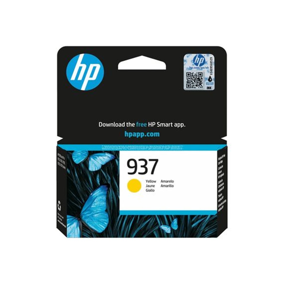 HP937 Yellow Ink Cartridge – (4S6W4NE) 800 pages