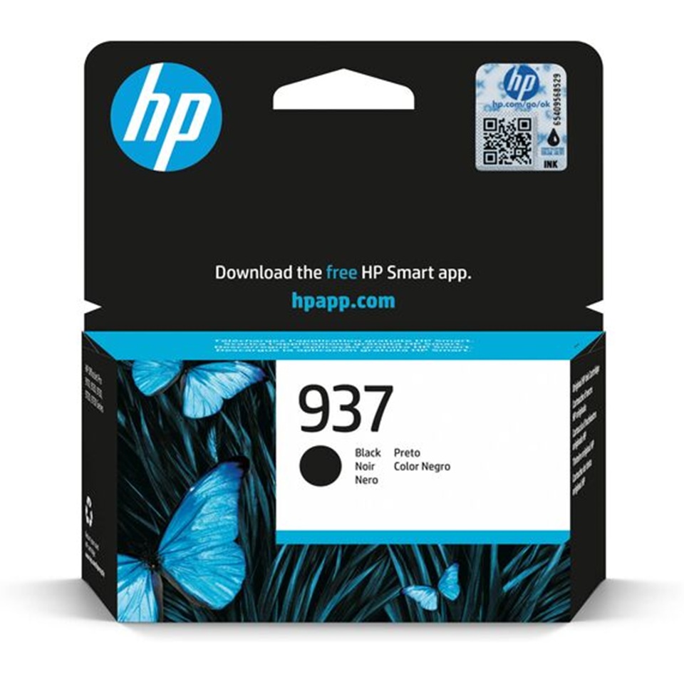 HP937 Black Ink Cartridge – (4S6W5NE) 1,450 pages