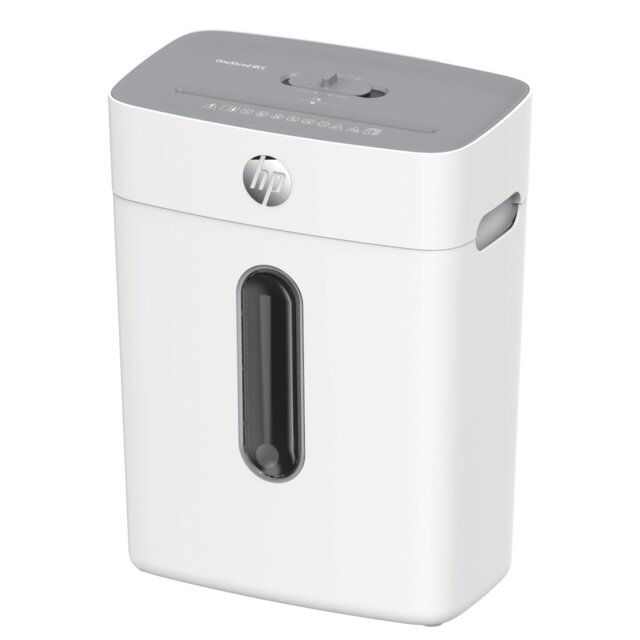 HP OneShred 8CC, UK- Version Shred capacity (sheets A4, 80g) x8, Bin capacity L15, Color White 2809