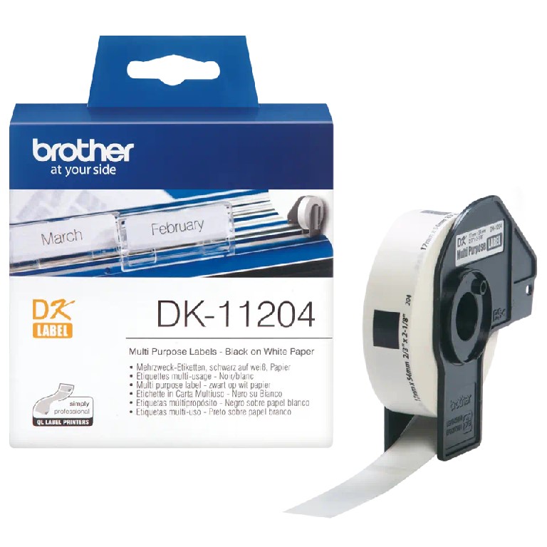 DK11204 BROTHER Multi purpose labels 400/Roll (17mm x 54mm)