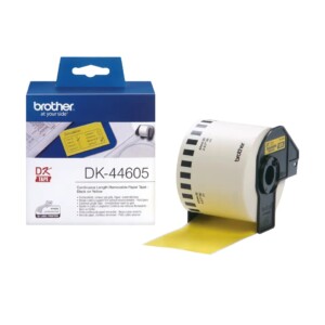 DK44605(D) BROTHER Continuous Removable Yellow Paper Tape (62mm)