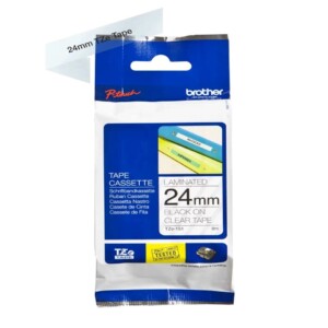 TZe151 24mm BLACK ON CLEAR 8m BROTHER P-TOUCH TAPE