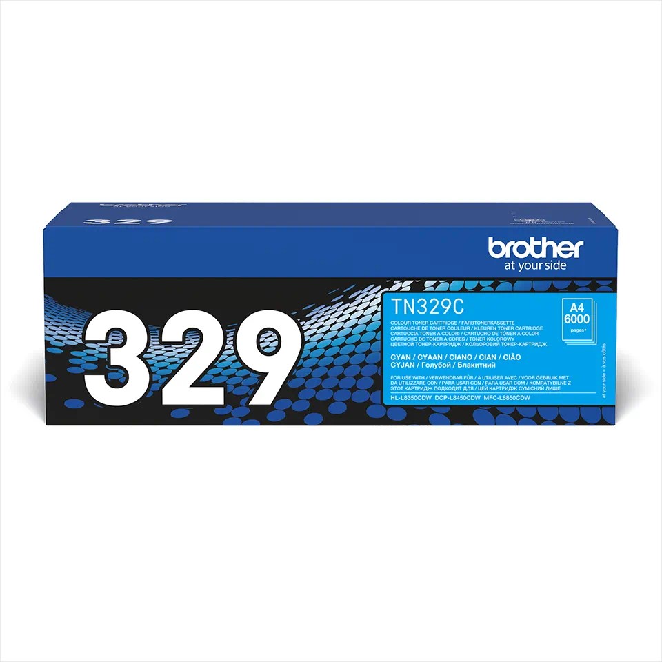 TN329C BROTHER CYAN TONER 6000p DCPL8450CDW/HLL8350CDW/MFCL8850CDW
