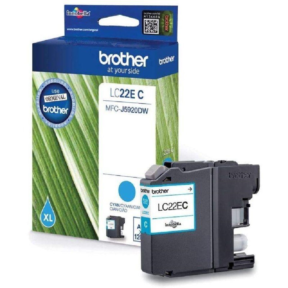 LC22EC BROTHER CYAN INK MFCJ5920DW,  1200 pages