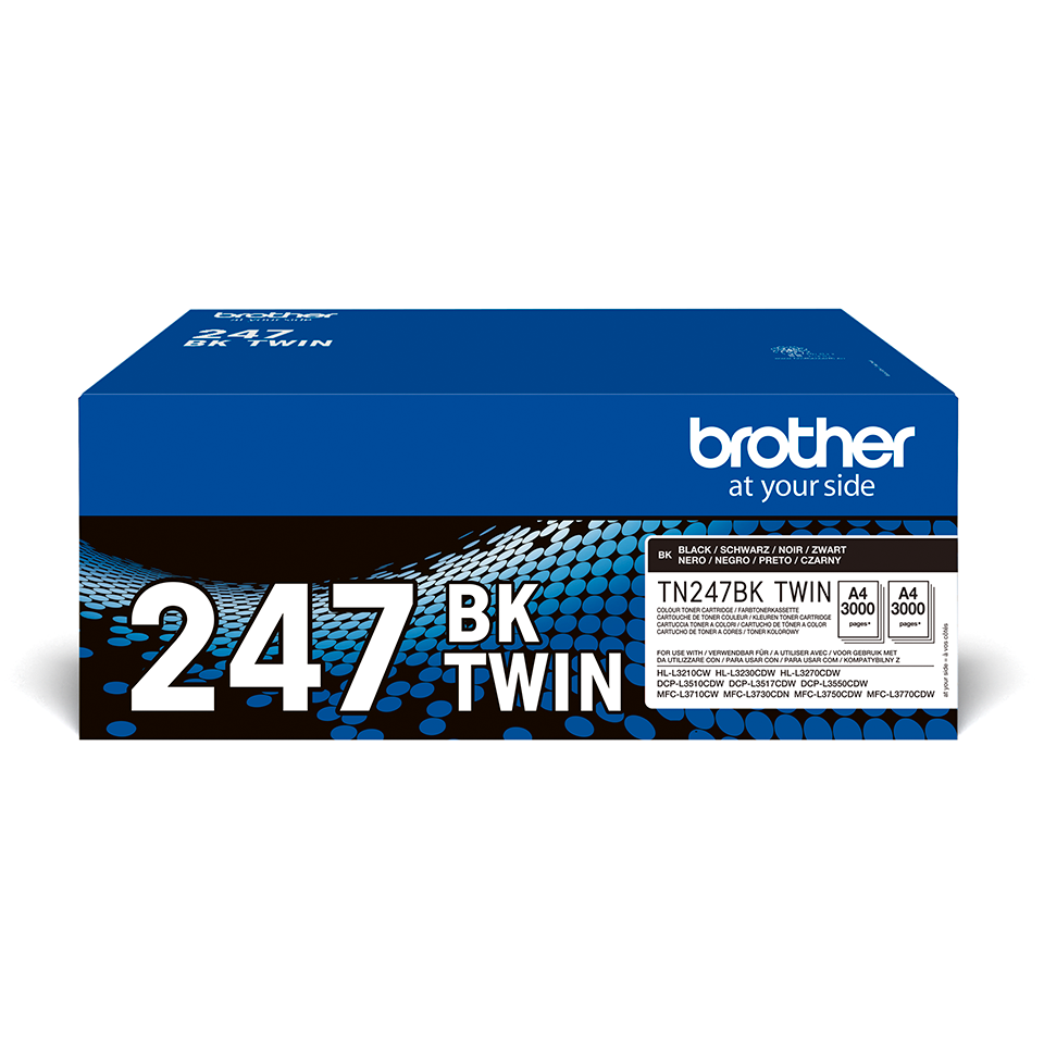 TN247BK TWIN BROTHER BLACK TONER 3000P HLL3210/L3230/L3270/DCPL3510/L3550/MFCL3730/L3750/L3770
